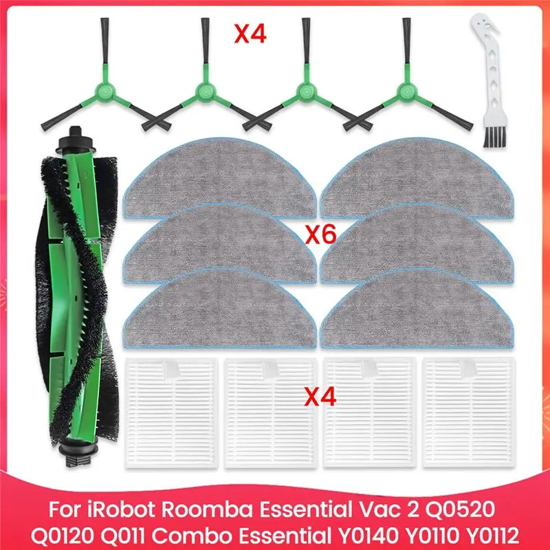 

BBNV-Replacement Parts For Irobot Roomba Essential Vac 2 Q0520, Q0120, Q011, Combo Essential Y0140, Y0110, Y0112