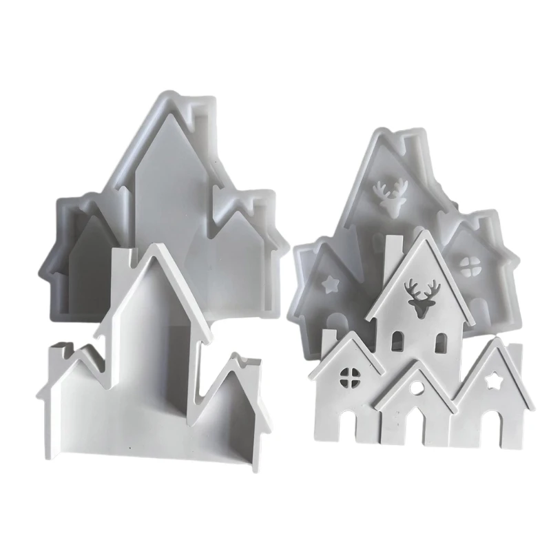 

Рождественские замки создают силиконовую форму для украшения стола ручной работы, подарок C1FC