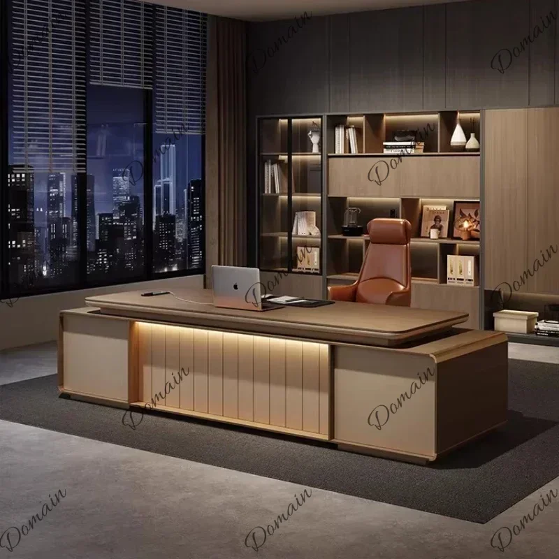 SM 180cm 320cm Modern Light Luxury Paint Boss Table Office Desks And Workstations Computer Desk Writing Room Study Tables Furnit