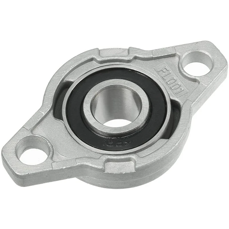 12Pcs KFL001 12Mm Zinc Alloy Self Aligning Pillow Block Flange Bearing Rhombic Bearing Housing