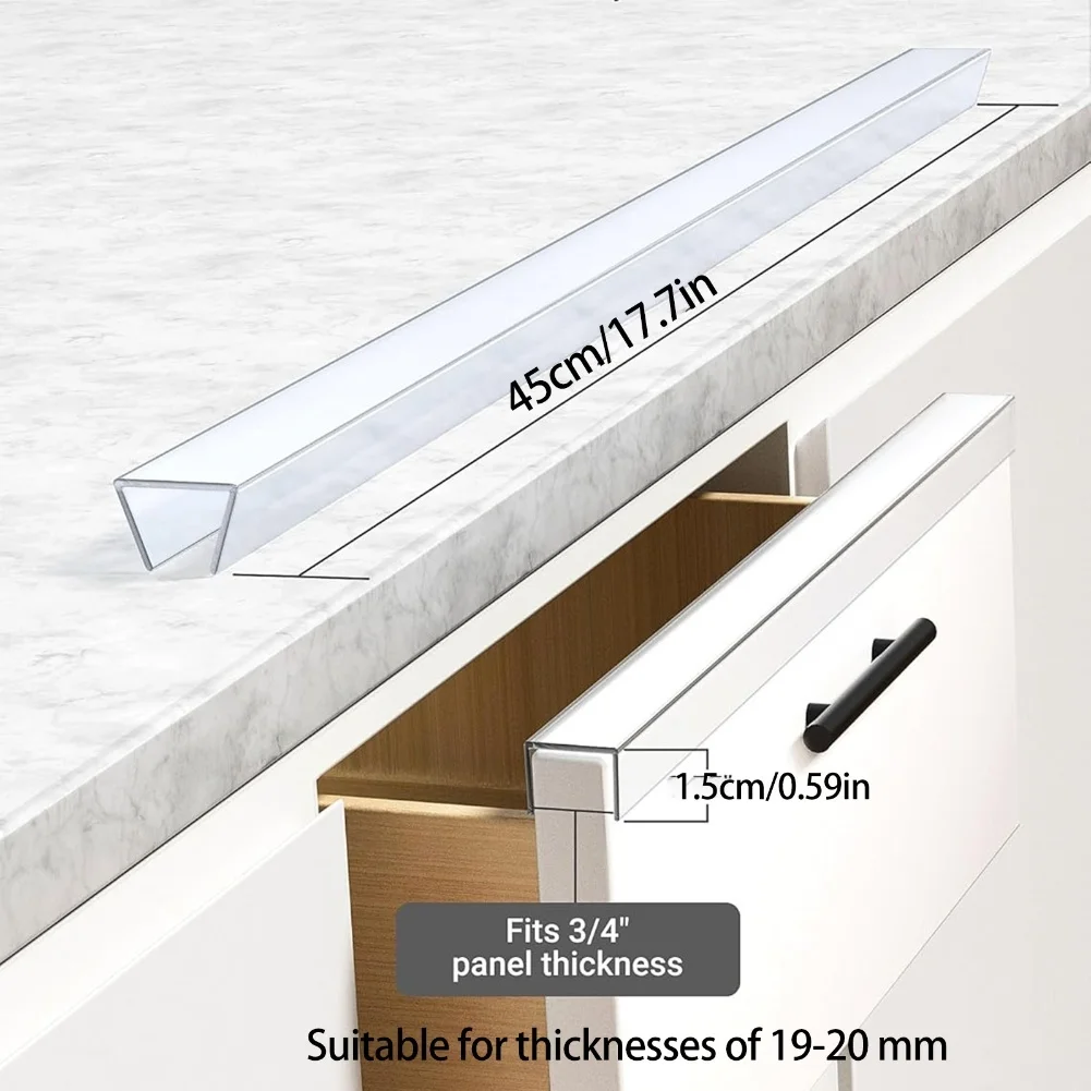 Fits 3 4-inch Thick Door Measuring 17.72 Inches Edge Guard Easy Install Cabinet Guard Door Protection Drawer Seal