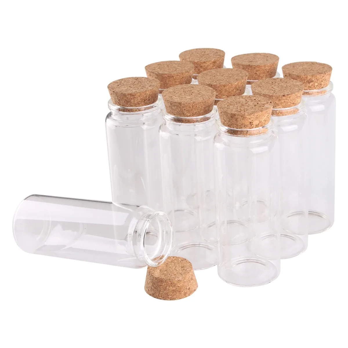 40 pieces 100ml 47x80mm +10 pieces 150ml 47x120mm Glass Bottles Bottles With Cork Stopper Spice Bottle Wishing Bottles