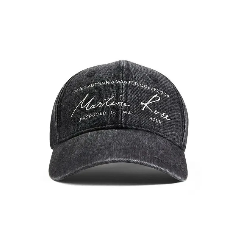 mart-broken-brim-frayed-letter-embroidered-cap-washed-baseball-cap