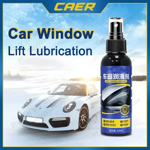 120ml Window Lubricant Car Glass Door Lifting Rubber Strip Belt Seal Softening Agent Auto Maintenance Eliminates Noise Spray