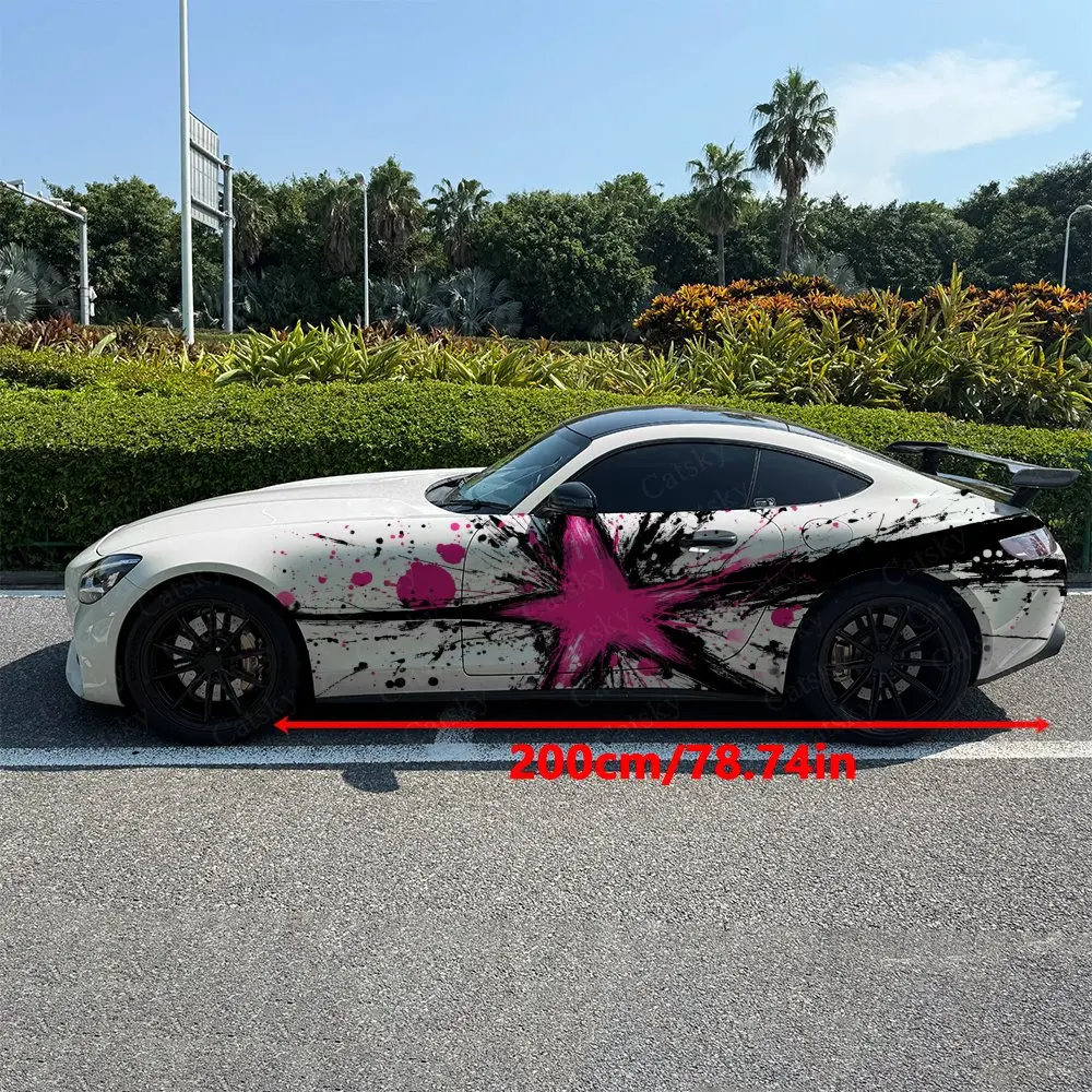 2pcs Blazing Star Burst Trendy, Durable, Fade-resistant, Enhance Vehicle Aesthetics With Bold Artistic Design Car Vinyl Wraps