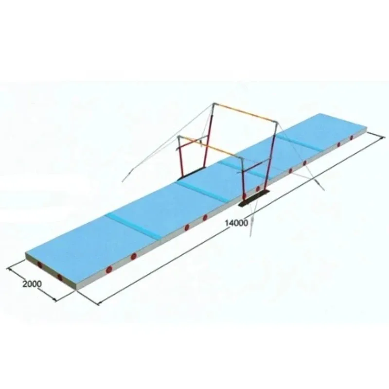 Gymnastics Parallel Bar System with Stainless Steel Frame and Drop Pad, Customizable Colors and Logo, 12-Month Warranty,