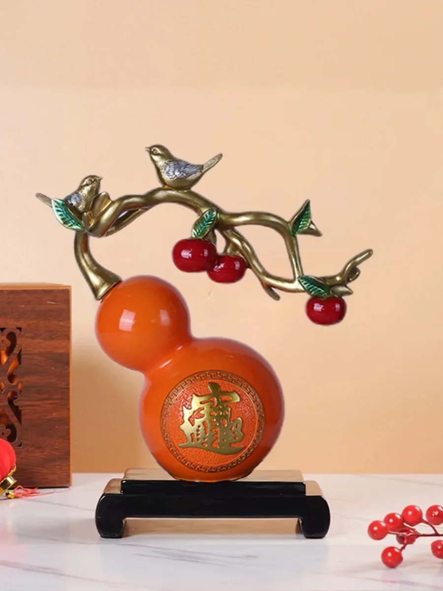 

New Chinese style everything is wishful, gourd ornaments, living room study, porch, wine cabinet decorations, housewarming gifts