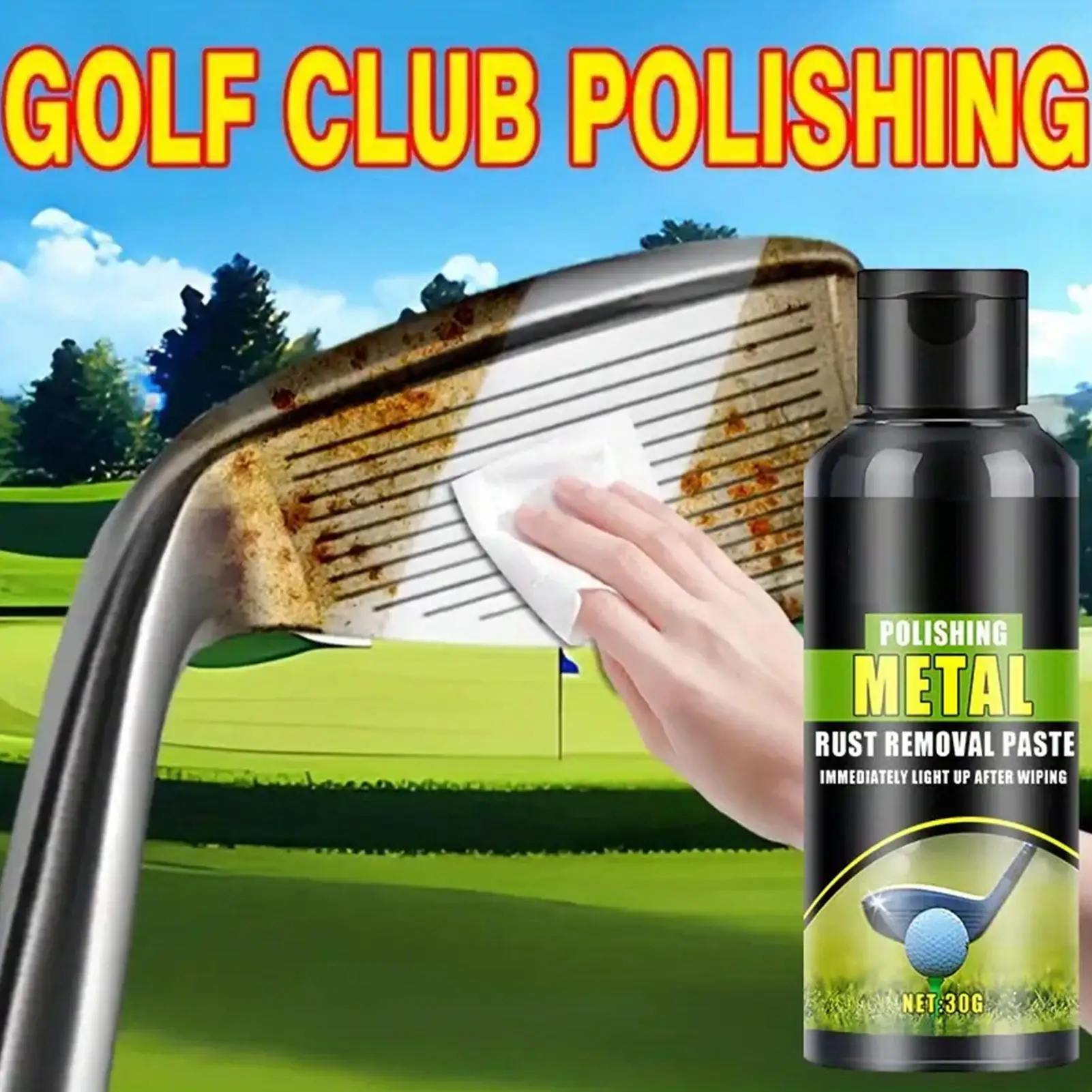 30 جرام نادي الغولف مزيل الصدأ البولندية وضع المعدات الخضراء صيانة تألق مرمم العنيد الأوساخ جرجر وكيل إزالة البقع #4