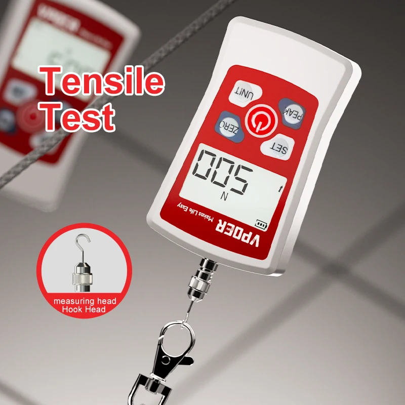 VDFG مقياس القوة الرقمي 50N/100N/300N/500N دفع سحب مقياس تستر مجموعة مقياس القوة المحمولة مع الإضاءة الخلفية التلقائية انقطاع التيار الكهربائي #4