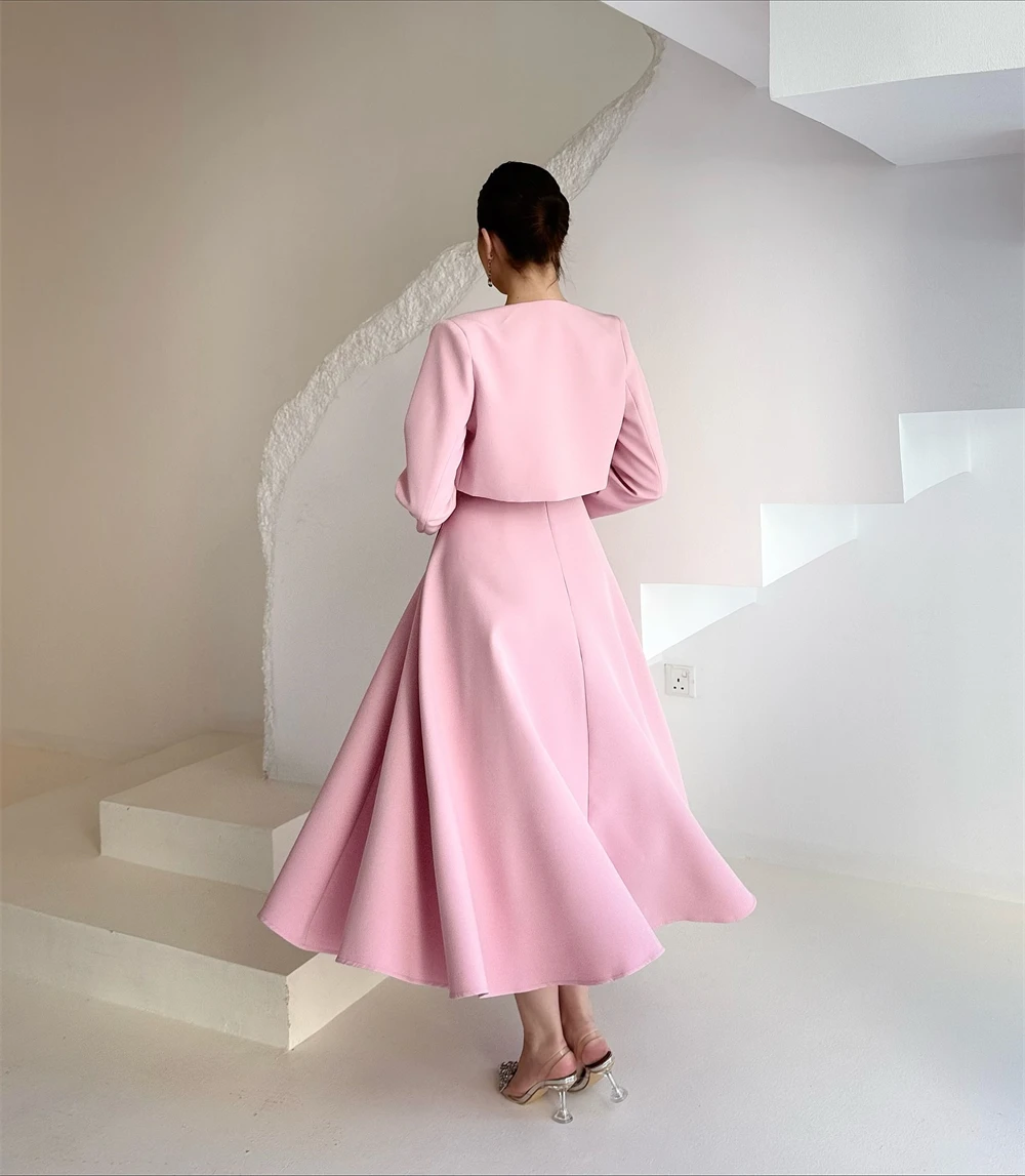 

Customized Simple Jersey Evening Dresses Exquisite Strapless Long Sleeves Homecoming Dresses Fashion Special Occasion Gowns