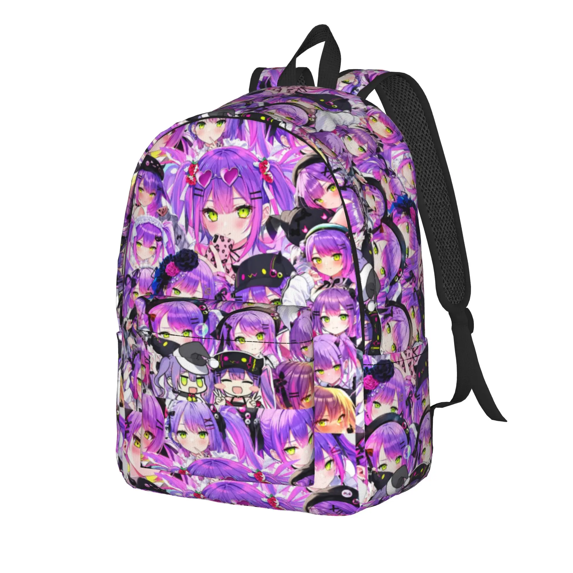 Hololive Gamers Nekomata Okayu Kawaii Backpack  University Backpacks Youth Leisure School Bags High Quality Durable Rucksack