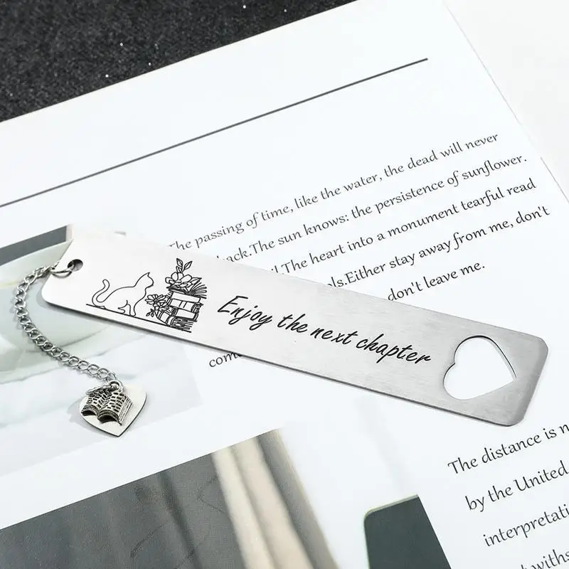 Cute Cat Bookmarks Funny Engraved Page Label Bookmark For Adults Teacher's Day Graduation Student Gift Stationery Book