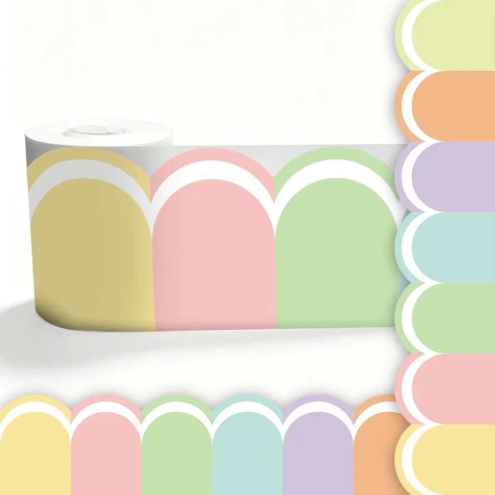 Multicolor Blackboard Border Stickers 10 Meter Self-Adhesive Bulletin Board Trim Decals Clean Printing