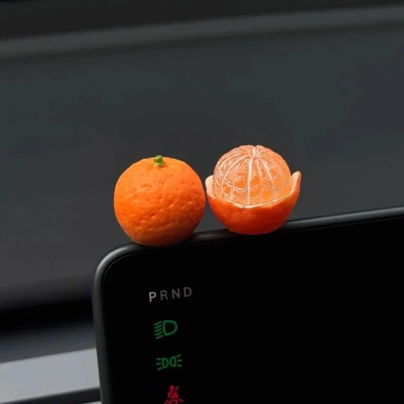 Big Orange Dali Small Orange Car Ornament Curing Department Orange Ornament Car Center Console Display Screen Ornament