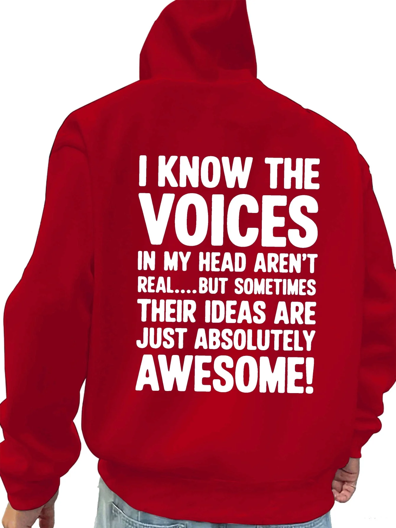 Beige funny and humorous quote printed graphic hooded sweatshirt, slogan style casual and loose pullover hoodie, fun gift top