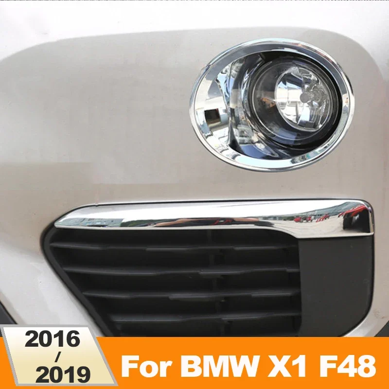

Для BMW X1 F48 2016 2017 2018 2019 ABS из углеродного волокна, передний хвостовой отражатель, противотуманная фара, крышка, накладка, рамка, аксессуары для стайлинга автомобилей