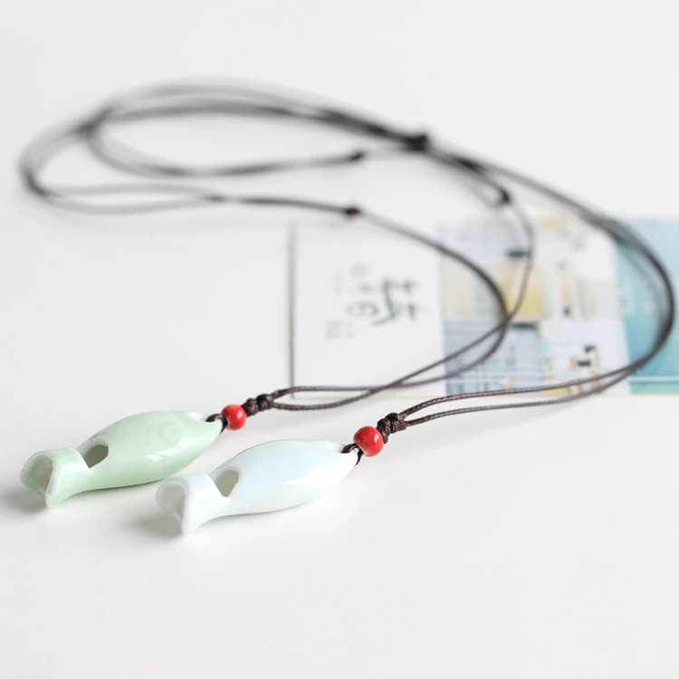 Whistle ceramic women\'s pendants wholesale for women ladies gift necklace retro accessory jewelry #5363