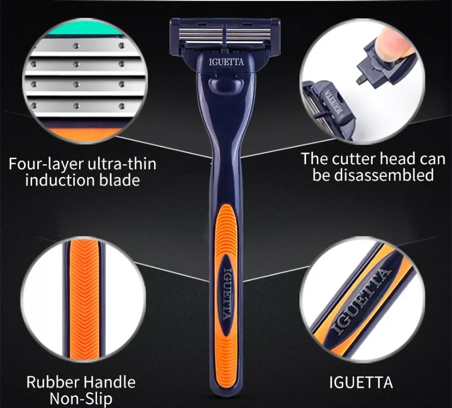 Hair Trimmers Manual Razor Beard Knife Razor Men's Four-layer Razor Women's Shaver Hair Trimmers Facial Underarm Lip