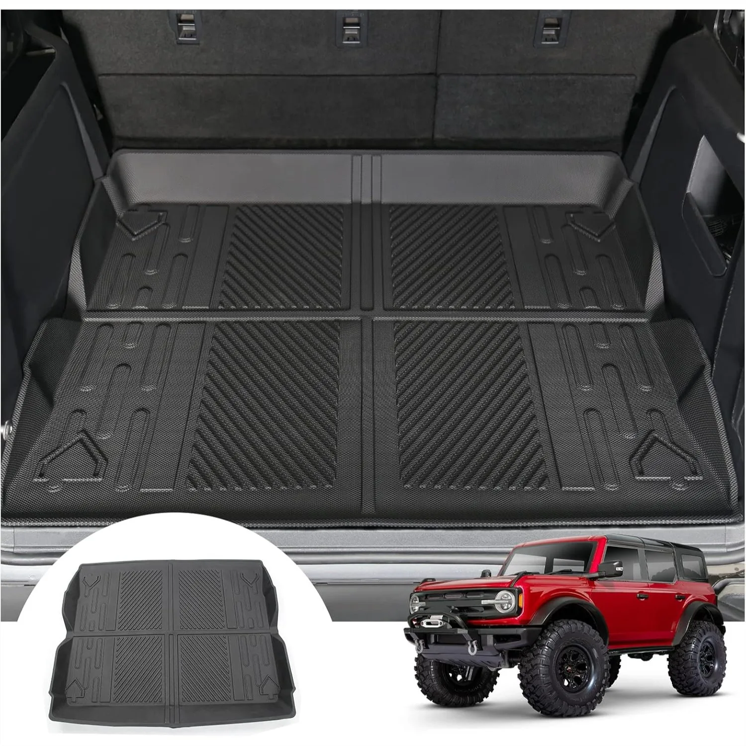 

Cargo Liner Non-Slip Mat for Ford Bronco 2021-2026 4-Door, All-Weather Trunk Protection, Black