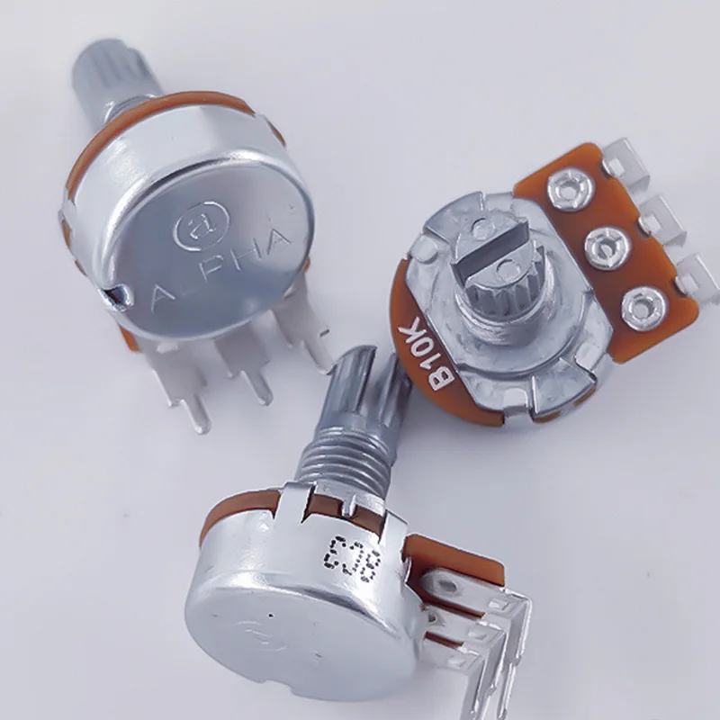 Taiwan – potentiomètre ALPHA Aihua RV16AF Type 16 simple League B10K, arbre de 15MM, 2 pièces