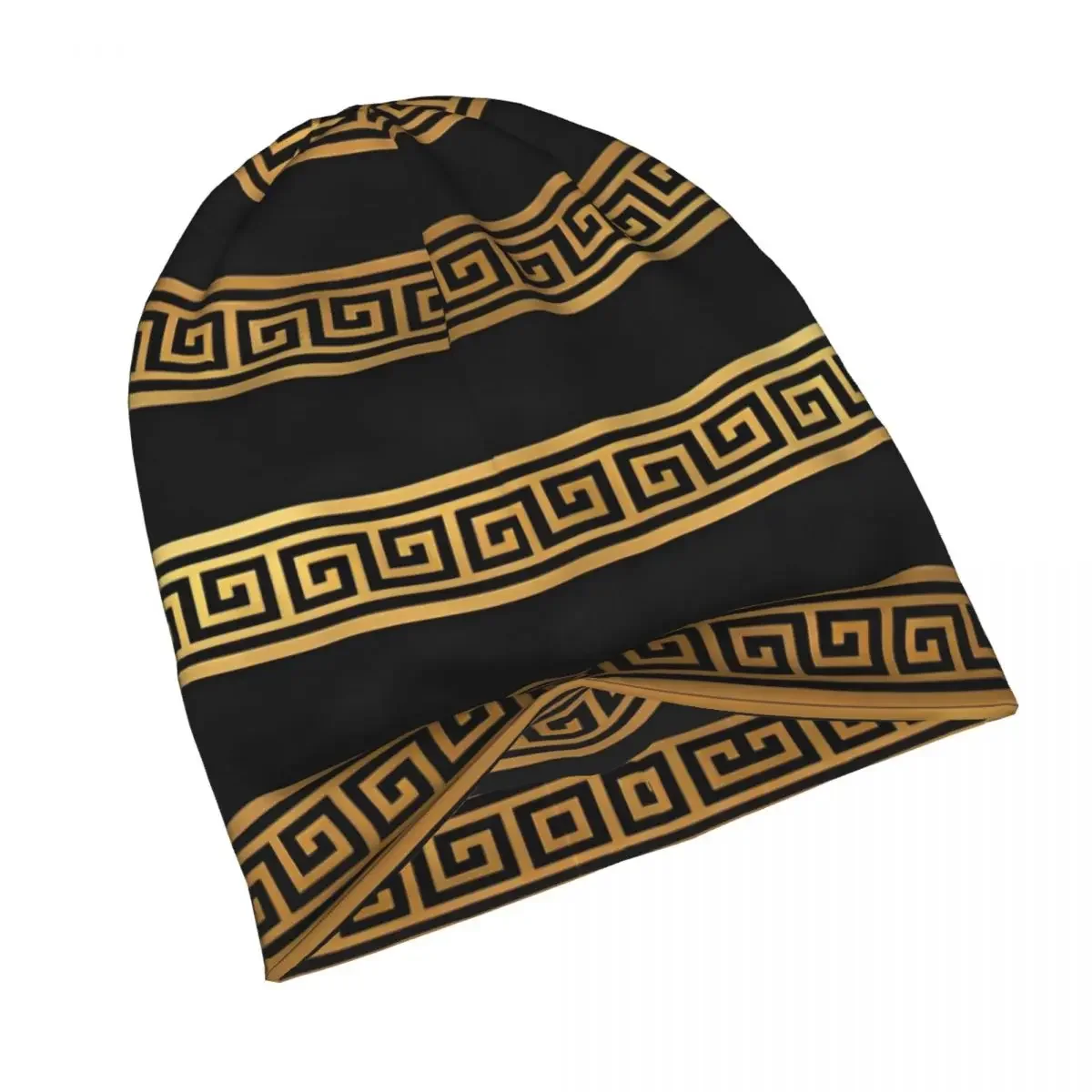 Triple Greek Key Frieze Skullies Beanies Hats Hip Hop Unisex Ski Caps Warm Dual-use Bonnet Knitting Hats