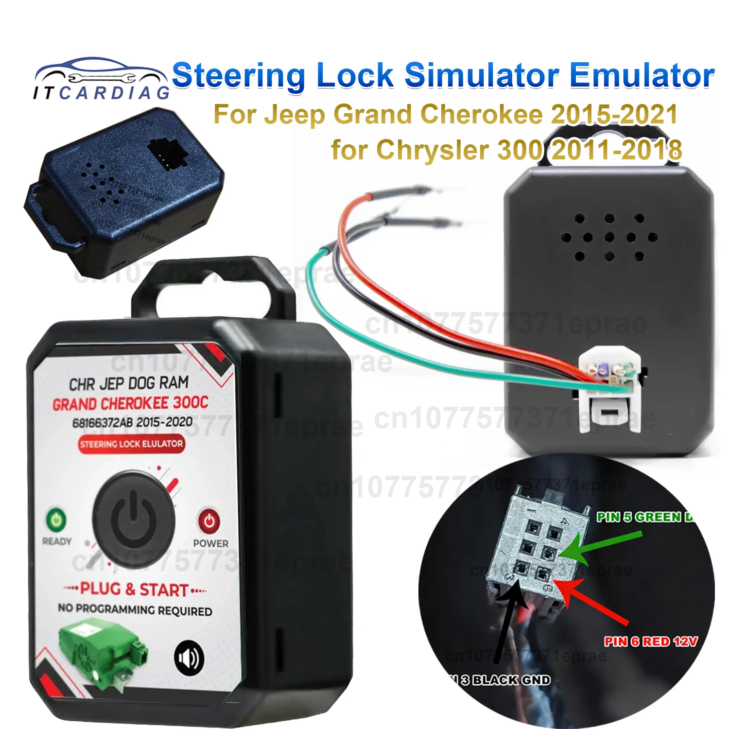 

Эмулятор блокировки руля для Jeep Grand Cherokee Chrysler 2015-2021, не требует программирования, подключи и работай, номер детали 68166372AB