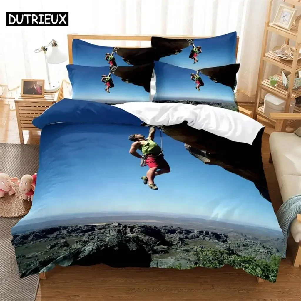 Rock climbing Comfortable Duvet Quilt Cover Pillowcase Bedding Set Children Bedroom Decoration Home Textile