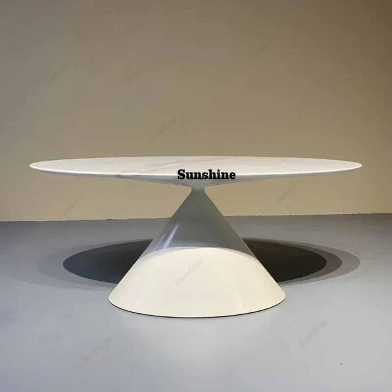 

Metal Big Chairs Table Modern Nordic European Design Oval White Center Tables Set Black Italian Mesas De Jantar Home Furniture
