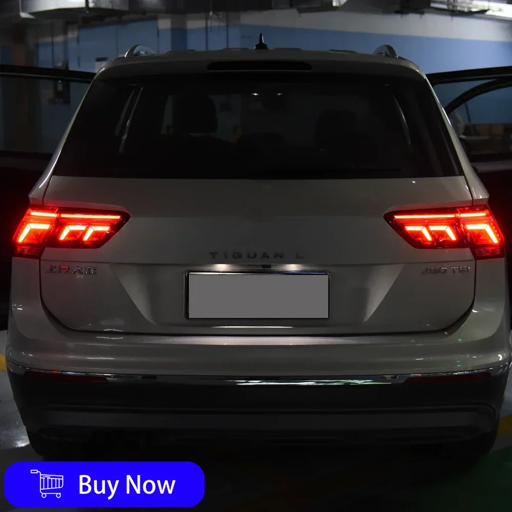 ل VW Tiguan L 2017-2021 مجموعة المصابيح الخلفية للسيارة LED مصابيح خلفية للسيارة ترقية جديدة 2024 نمط التوصيل والتشغيل الملحقات