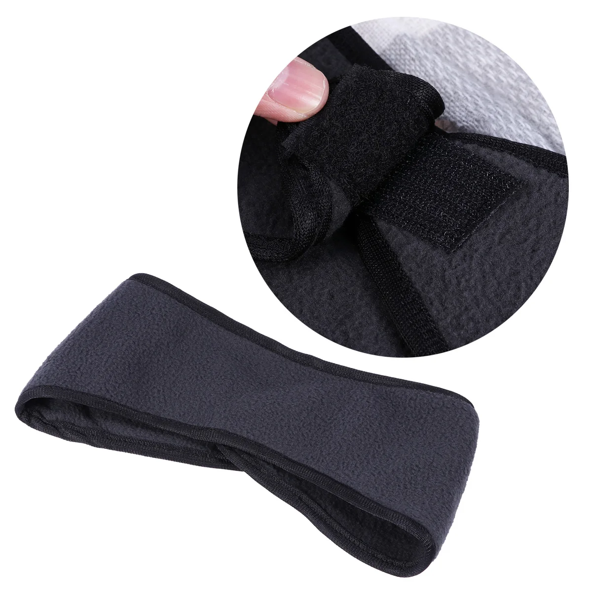 

Double Layer Ear Warmer Headband Fleece Adjustable Unisex Earmuffs For Outdoor Sports Skiing Running Hiking (Dark Gray)