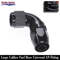 AN3 AN4 AN6 AN8 AN10 AN12 Full Flow Fuel Hose End Fitting Adapter Aluminum Universal Swivel Rubber Hose End 45/90/120/180Degree