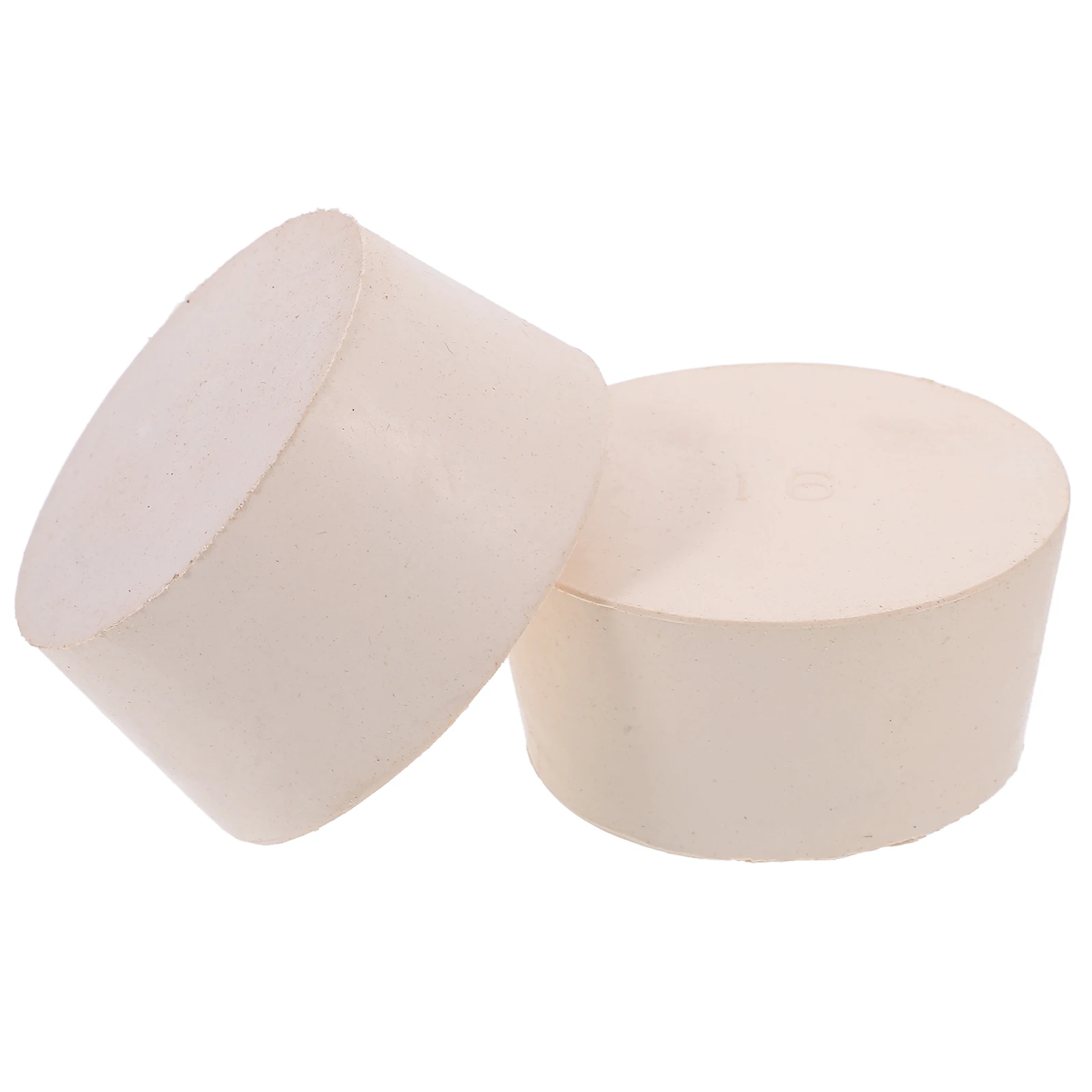 

2pcs Rubber Stopper White Plugs for Tubes Bungs Test Tube Stoppers Sealing Plugs LeakProof Rubber Teaching Lab Equipment