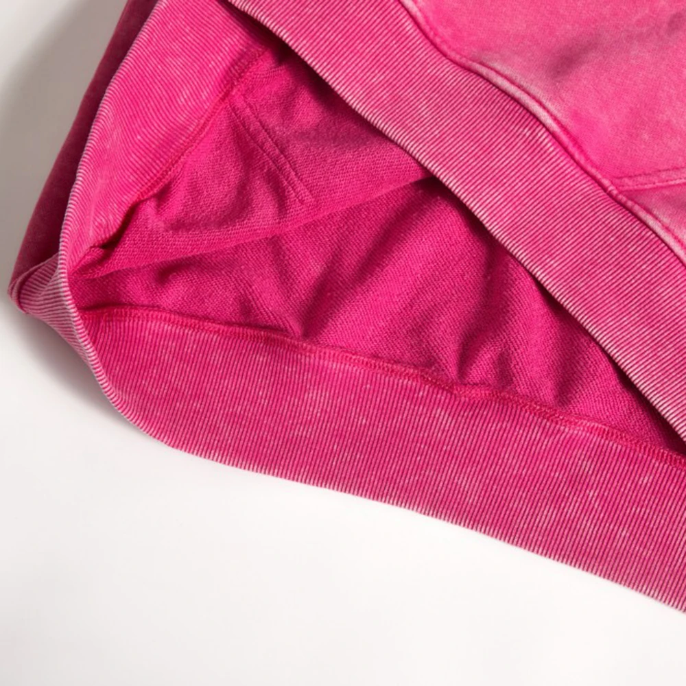 O que é a matéria com estampa de cachorro feminino lavado com capuz vintage bolso moletom solto oversize quadrinhos multicolorido streetwear