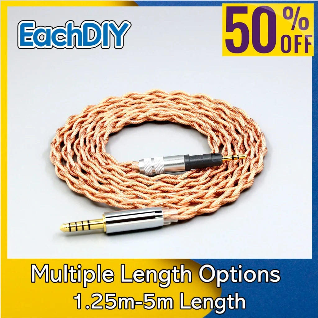 Graphene 7N OCC Shielding Coaxial Mixed Earphone Cable For Audio Technica ATH-M50x ATH-M40x ATH-M70x ATH-M60x LN007801