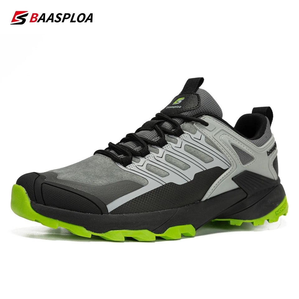  Baasploa Men Hiking Shoes Waterproof Outdoor Sneakers for Men Casual Sneakers Anti-Skid Wear-Resistant Male Shoes New Fashion 