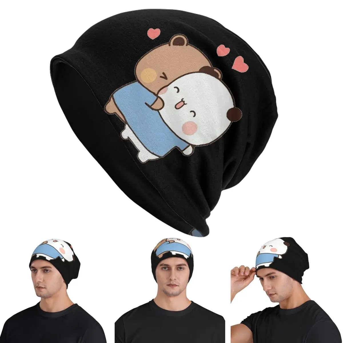 

Шапки Bear And Panda Bubu Dudu Balloon Skullies, теплые осенне-зимние уличные шапки, вязаные шапки для мужчин, женщин и взрослых