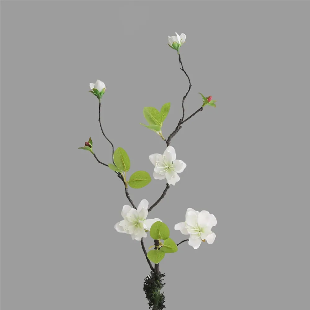 

Разноцветные искусственные цветы орхидеи, новые зеленые листья в китайском стиле, искусственный цветок мертвой ветки, настоящий реквизит для фотосессии