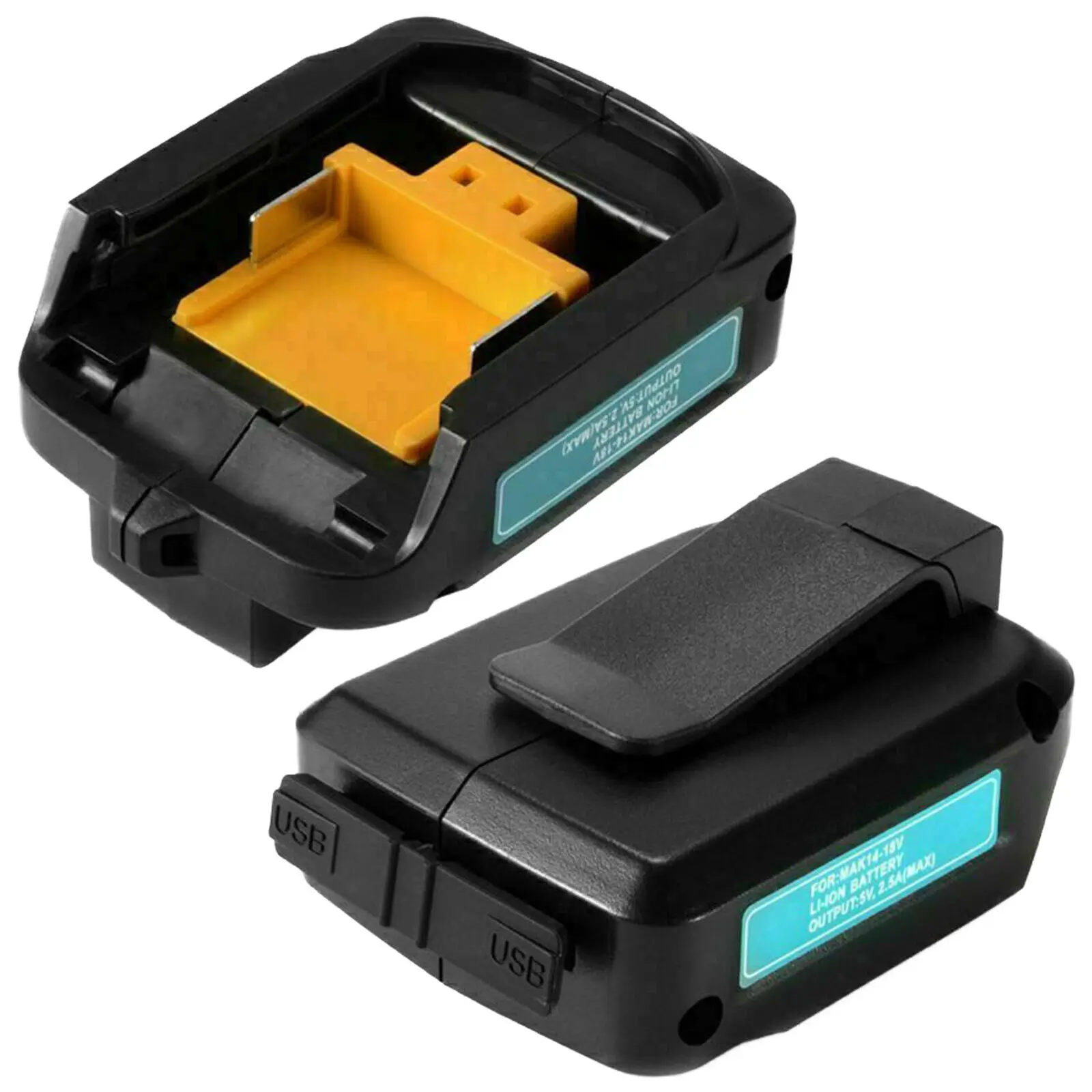 Imagem -06 - Adaptador de Conversor de Bateria Li-on Porta Usb Dupla com Luz Led Lanterna ao ar Livre para Makita 14.4v 18v Bl1415 Bl1430 Bl1830