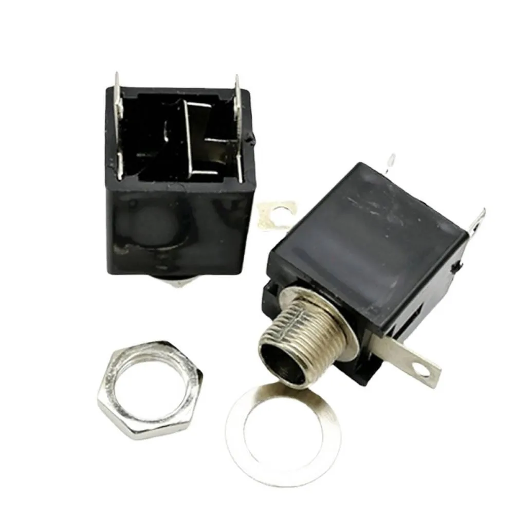 

10 шт. вертикальная гнездовая розетка 3-контактный 6,35 мм микрофон моно гнездовой аудиоразъем разъем из цинкового сплава