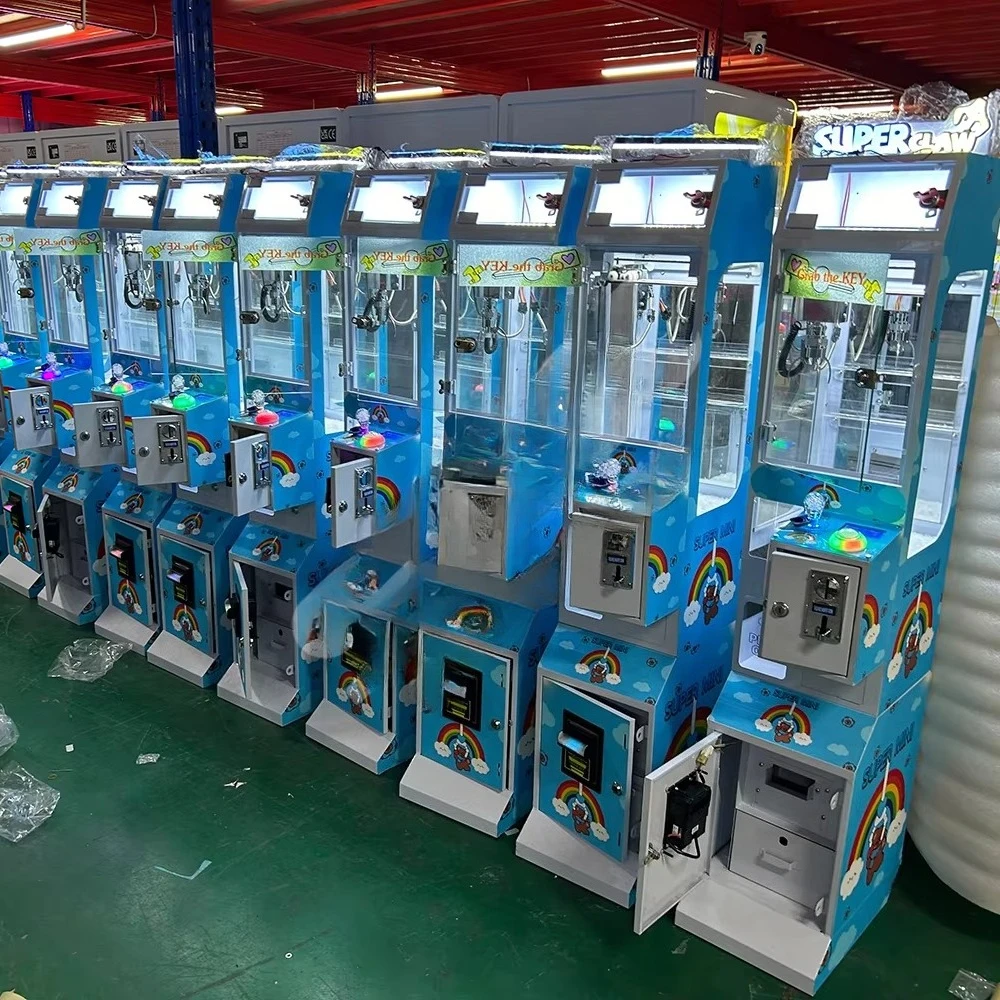 for Mega mini claw machine Rainny little doll machine with sticker logo Customized service Add ticket receiver