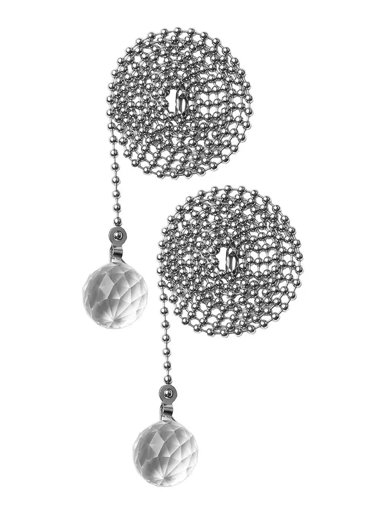 K9 for For Crystal Pull Chain for Bathroom or Ceiling Light 1 Meter Length 2 Sets for Fan or Lamp Control in High Spaces