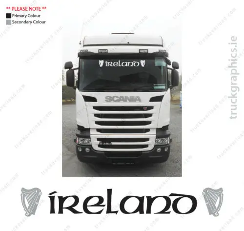 For Ireland Harps Window Decal,Sticker, R Series Topline, (19)