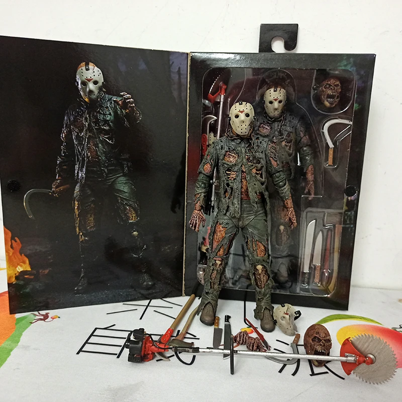 NECA Friday THE 13th Jason Voorhees Action Figure Part VII Blood Jason Voorhees Halloween Toy Christmas Halloween Gift