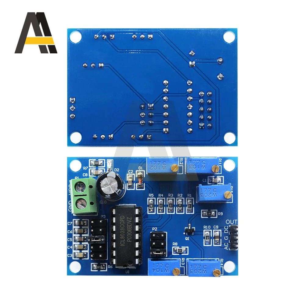 ICL8038 Signal Generator 10Hz-450KHz Medium/Low Signal Frequency 12V to 15V Triangular/Rectangular/Sine Wave Generator Module