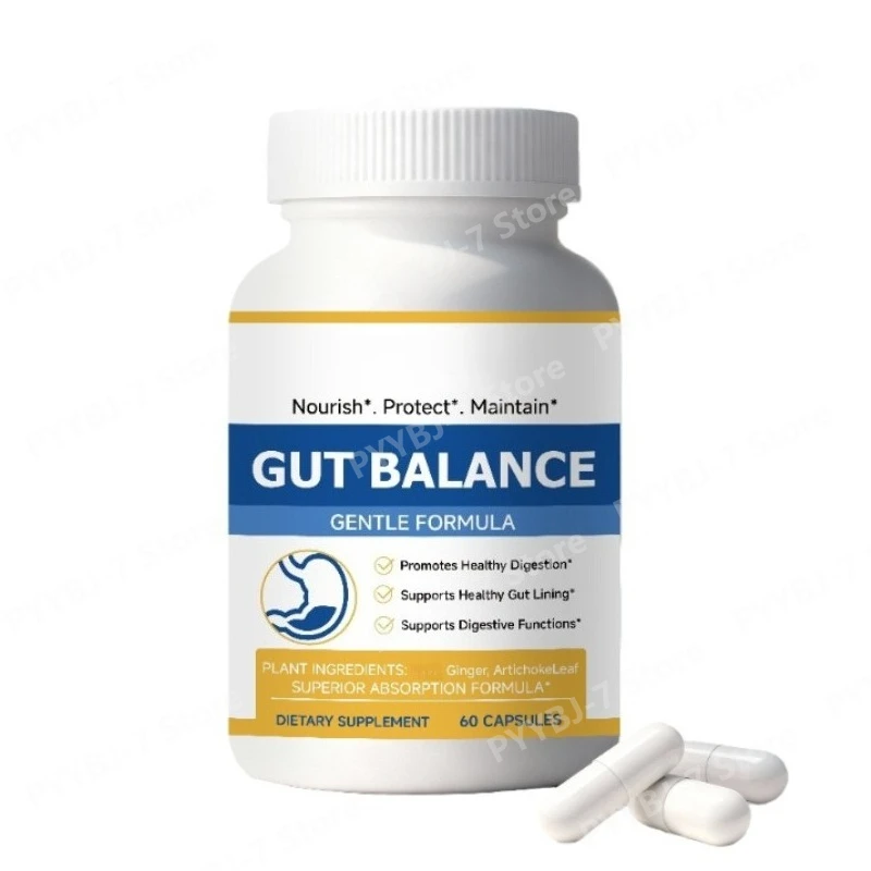 

Капсулы с экстрактом листьев артишока и имбиря для ежедневного баланса кишечника, мягкая растительная пищевая добавка, 60 капсул