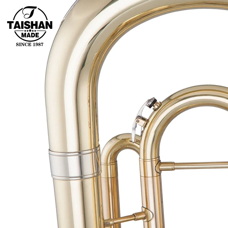 Bb key Euphonium Gold Lacquer 3 Vertical Pistons Euphonium