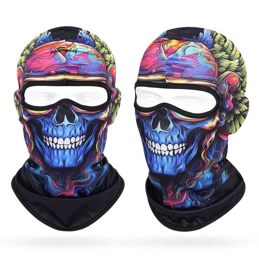 Multifunctional Outdoor Men Balaclava Skull Masks Hat Motorcyclist Full Face Cover Windproof Elastic Cycling Caps Women Headgear