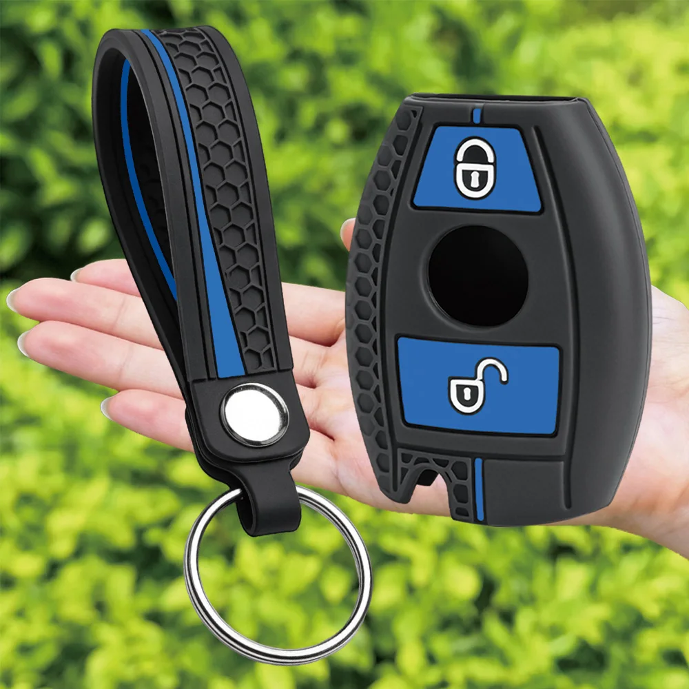For Mercedes-Benz A B C E S Class CLS CLA GLA GLK ML R W203 W204 W211 W212 Silicone Remote Key Case