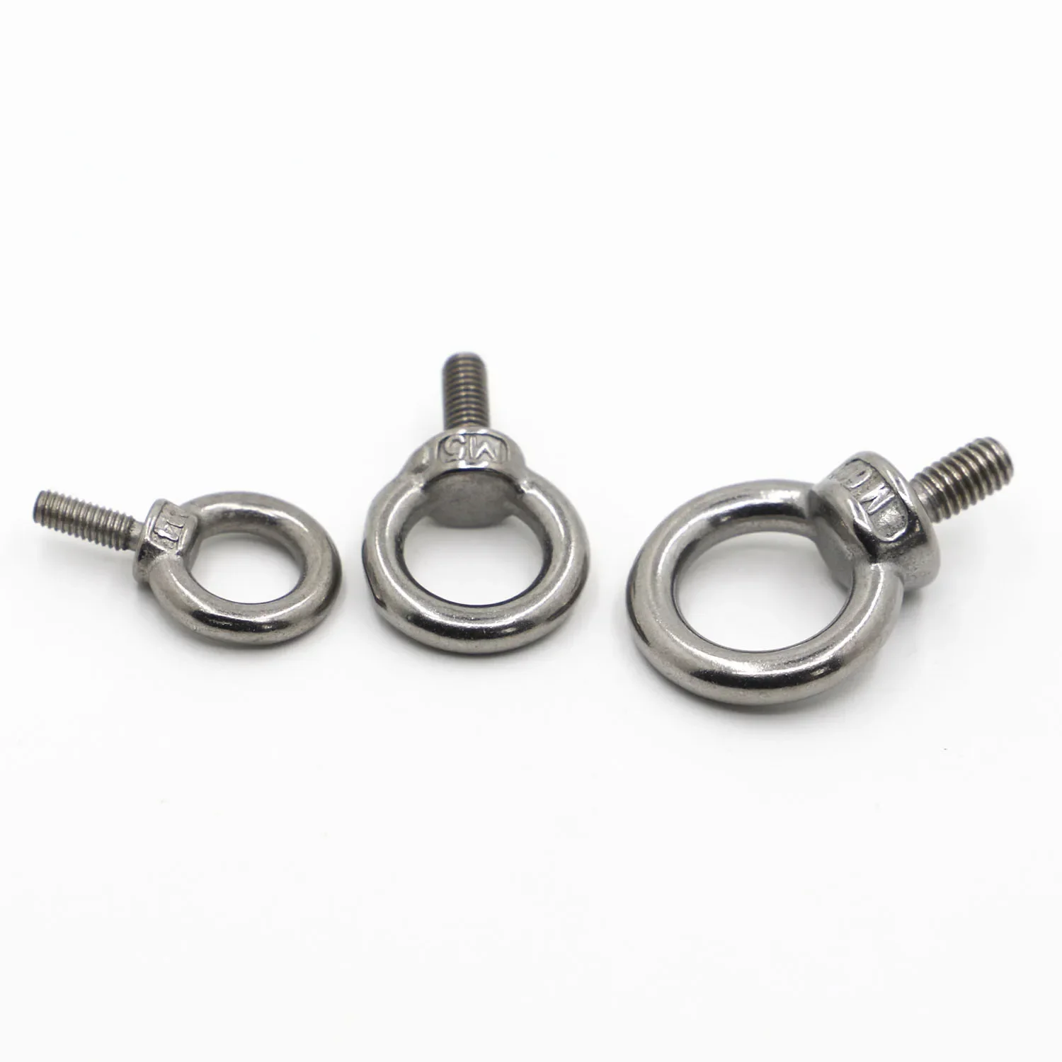 M3 M4 M5 M6 M8 M10 M12 DIN580 Eye Bolt 304 Stainless Steel Marine Lifting Eye Screw Ring Loop Hole for Cable Rope Eyebolt