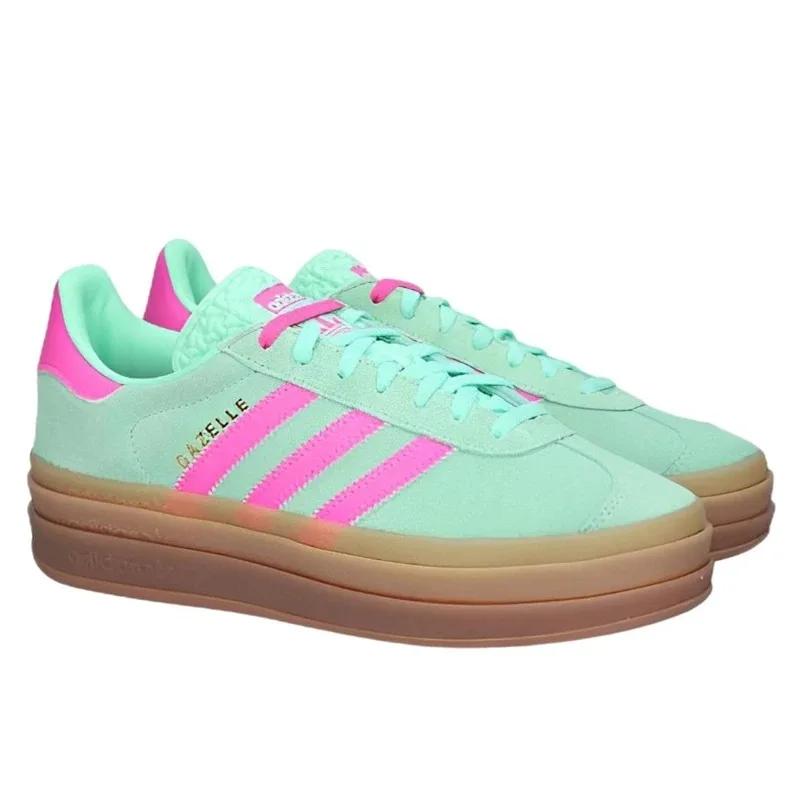 Adidas Originals Gazelle Bold Women Skateboard Shoes Fashion Women Thick Soled Non-slip Outdoor Causal Sneakers